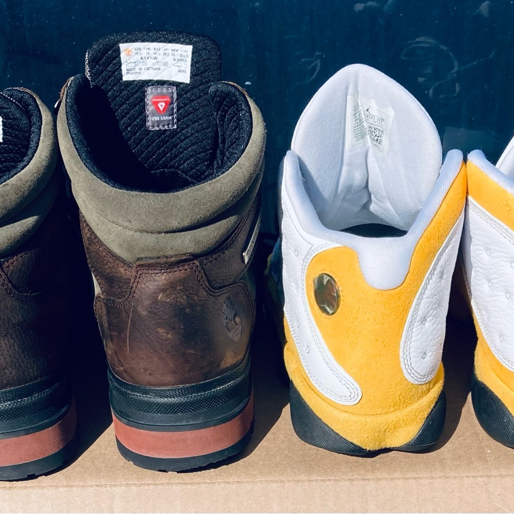 Jordan 13 Del Sol / Timberland euro hiker waterproof boot